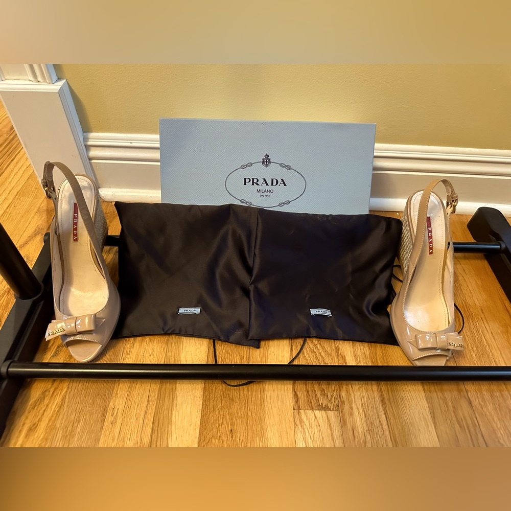 Prada Peep Toe Espadrilles - Size 40